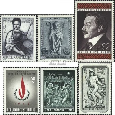 Produktbild von Briefmarken Österreich 1968 Mi 1269,1270,1271,1272,1276, 1277 (kompl.Ausg.) postfrisch Sondermarken