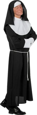Produktbild von Nonne Kostüm für Herren 3-tlg. | Schwarz Weiß - Spaßkostüm Größe: 54