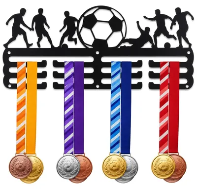 Medaillenhalter Fußball, 29x13 cm, für 40+ Medaillen