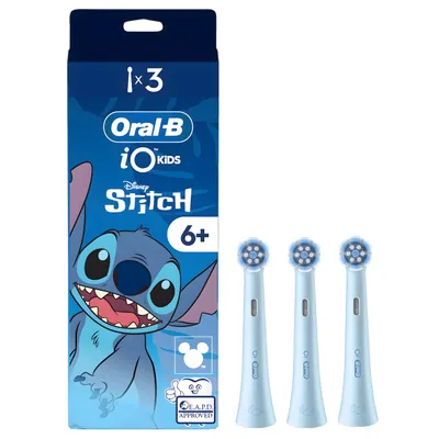 Immagine prodotto di Oral-B iO Kids Disney Stitch – Spazzolini intercambiabili – morbidi – confezione da 3 pezzi