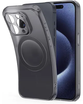Produktbild von Hülle für iPhone 15 Pro, klares Silikon Case mit MagSafe, stoßfest, dünn, vergilbungsbeständig, transparent TPU