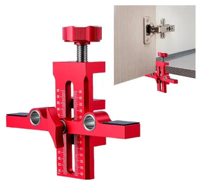 Produktbild von Positionierungswerkzeug für Schranktüren – Doppelloch-Holzbearbeitungskantenausrichtung mit Positionierer – Installationshardware für Schranktüren | für Büro, Keller, Bauernhaus, Schlafzimmer, Badezimmer