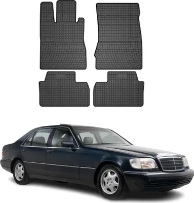 Produktbild von 1998-2005 Mercedes W220 Fußmatten Gummi Schwarz 4 tlg