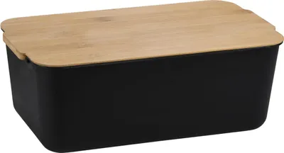Image de KESPER Huche à pain avec planche à découper, 31 x 18,5 x 12,5 cm, noir KESPER 58450