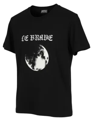 Productafbeelding van Diesel T-shirt, model T-iny-b1, van katoen, zwart, maat S
