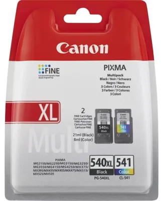 Produktbild von Canon PG-540BK XL/CL-541, Schwarz, Cyan, Magenta, Gelb, Tinte auf Pigmentbasis, 4 Stück(e), Multipack