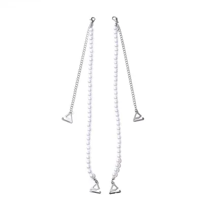 Produktbild von Schultergurte aus Kunstperlen, verstellbar, Unterwäschegurt aus Kunstperlenkette, rutschfeste BH-Träger für Hochzeits- und Brautschmuck
