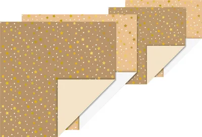 Image de Set de dépliants HEYDA "étoiles or" 200 x 200 mm 80 g/qm