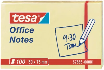Produktbild von tesa Office Notes 100 Blatt, gelb 50mm x 75mm