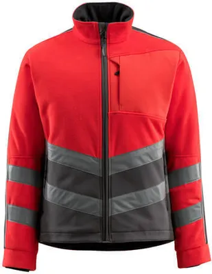 Produktbild von MASCOT® Sheffield Fleecejacke Größe 4XL, hi-vis rot/dunkelanthrazit | Packung (1 Stück)