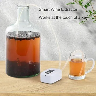 Produktbild von Elektrische Drankoverdrachtpomp für Heimbrewen - Voedselveilige Drankdispenser mit Slangtyp - Ideal für Wein, Bier, Most und Getränke - Automatische Likörpumpensatz - Abfüllen & Bierübertragung mit Leichtigkeit