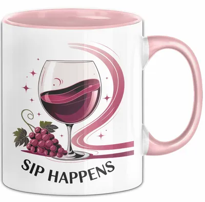 Produktbild von Wein Liebhaber Tasse Geschenk Lustige Geschenkidee Spruch Für Wein Fans (Rosa)