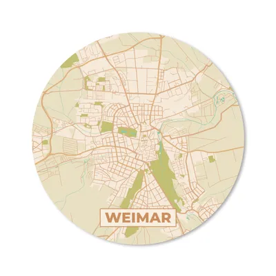 Produktbild von MuchoWow® Mauspad Mousepad Weimar - Karte - Vintage - Stadtplan 50x50 cm - Mousepads - Maus Mat - Pad - Mausunterlage - Vinyl