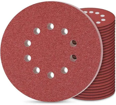 Obrázek produktu pro P80 – brusný papír – kulaté brusné kotouče s 10 otvory – 225 mm – 30 kusů – pro brusky na stěny a stropy