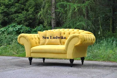 Produktbild von Chesterfield 2 Sitzer Couch Polster Textil Samt Couchen Wohnzimmer Sofa Sitz