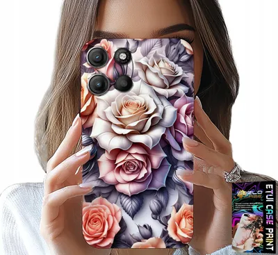 Immagine prodotto di Custodia per Motorola Edge 60 5G - Custodia con motivi floreali e fiori di rosa