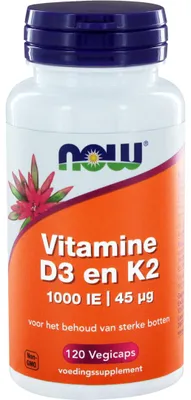 Produktbild von NOW Foods Vitamin D3 1000 IE & Vitamin K2