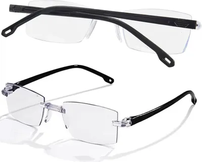 Produktbild von Selbstfokussierende Rahmenlose Brille +0,5 Bis +2,5