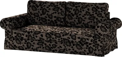 Produktbild von Dekoria Bezug für Backabro 3-Sitzer Sofa ausklappbar, braun-schwarz, Bezug für Backabro 3-Sitzer Sofa
