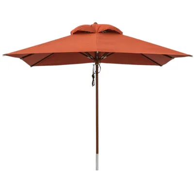 Produktbild von anndora Sonnenschirm Gartenschirm 3x3m eckig Terracotta Winddach UV-Schutz - Ohne Teleskop | Terracotta
