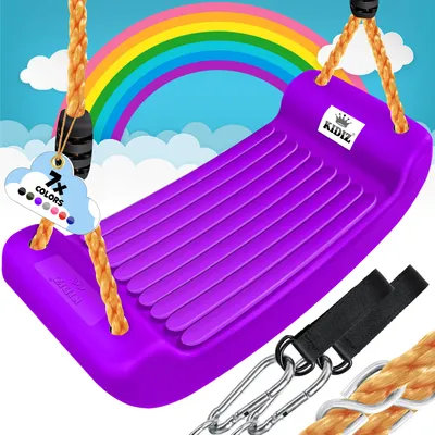 Produktbild von KIDIZ® Schaukel Kinderschaukel Set - Ink. Zubehör Schaukelsitz Schaukelbrett Garten Outdoor Indoor Brettschaukel für Kinder zum Schaukeln aus Kunststoff Höhenverstellbar Rutschfest