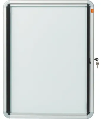 Immagine prodotto di nobo® 1902557 Vetrina con porta a battente - 4x A4, 49,3 x 66,7 x 4,3 cm, bianca, magnetica