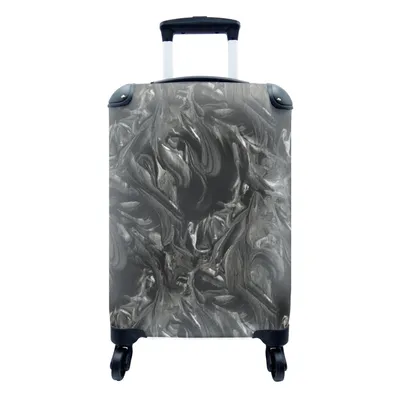 Produktbild von MuchoWow® Koffer Handgepäck Trolley Rollkoffer Kleine Reisekoffer mit 4 Rollen - Farbe - Muster - Marmor - Cabin Size < 55x40x23 cm & 55x40x20 cm - Fotokoffer - Kabinenkoffer - Boardgepäck - Reise-Box - Reisekoffer - Reisegepäck - Koffer mit Bild - Trolley für Kinder