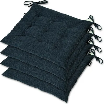 Produktbild von AMPO Sitzkissen Stuhlauflage Stuhlkissen Auflage 4er Set Kissen Sitzpolster 36x36 cm