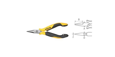 Obrázok produktu pre Wiha Z 36 0 04 - Spitzzange - Schockresistent - Stahl - Schwarz/Gelb (26799)