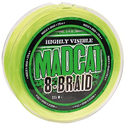 Produktbild von MADCAT 8-Braid Hi Vis Yellow 0,60 mm 270 m 61,2 kg Angelschnur