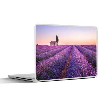 Produktbild von MuchoWow® Laptop Aufkleber Sticker Cover Lavendel - Sonnenuntergang - Lila - Blumen 31x22.5 cm - Laptop-Deko