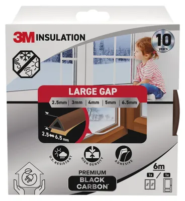 Image de Joint D'isolation Premium Pour Grands Espaces De 2,5 - 6,5 Mm, Marron, 6 M