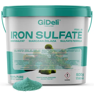 Produktbild von Eisensulfat 500g Heptahydrat Hortensiendünger Garten Landwirtschaft FeSO4 GiDeli
