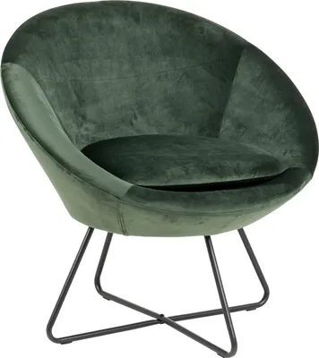 Produktbild von Cenna Sessel tannengrün, Metall schwarz.