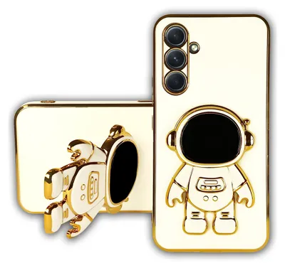 Produktbild von 3D ASTRONAUT TPU Hülle Weiss Gold für Samsung Galaxy S23 FE 5G Handyhülle Case Cover