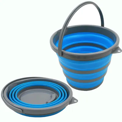 Produktbild von Eimer Falteimer Silikon faltbar Camping Wohnmobil Wohnwagen Caravan Boot 10 Liter