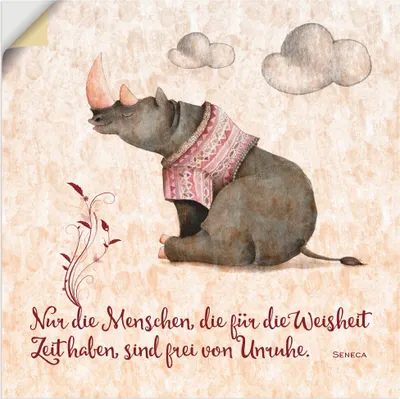 Produktbild von ARTland Wandbild, selbstklebend Lebensweisheit Zeit Größe: 70x70 cm