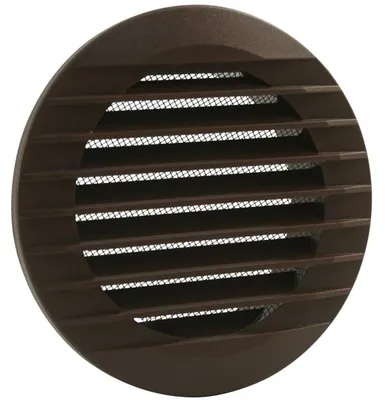 Produktbild von Marley Lüftungsgitter 160 x 125 mm rund mit Fliegengitter braun