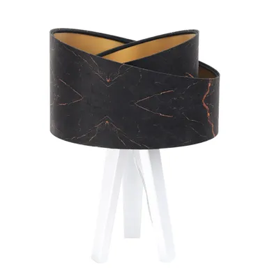 Zdjęcie produktu dla Lampa stołowa BLACK MARBLE czarna/złota/biała