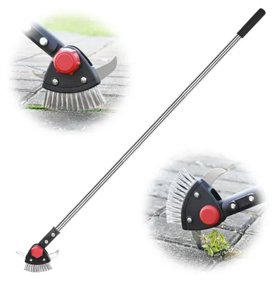 Produktbild von 3-in-1 Unkrautkratzer mit verstellbarem Griff und Moosbürste