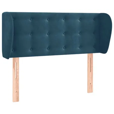 Produktbild von Kopfteil mit Ohren Dunkelblau 103x23x78/88 cm Samt