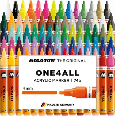 Produktbild von Molotow ONE4ALL Complete Set 4mm 74 Farbtöne
