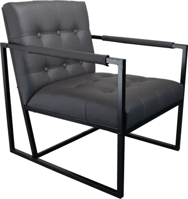 Produktbild von SVITA JONES Sessel Polsterstuhl Loungesessel Relaxsessel Fernsehsessel Kunstleder Dunkelgrau