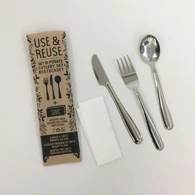 Besteckset 100-teilig, Edelstahl, nickelfrei, wiederverwendbar