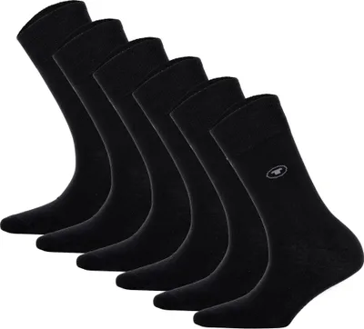Produktbild von TOM TAILOR Damen Socken  6er Pack- Basic, Baumwollmischung, einfarbig Schwarz 39-42