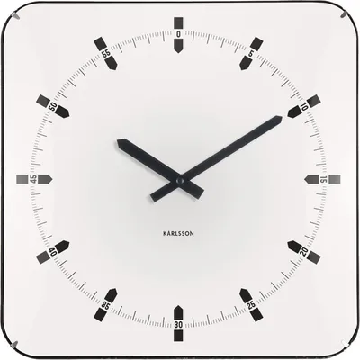 Produktbild von Karlsson - Sucinto Dome Square Wanduhr - Weiß