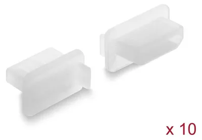 Produktbild von DeLOCK Staubschutz für HDMI-A Buchse 10 Stück Silikon transparent, HDMI, Silikon, Transparent, Desktop-PC/Arbeitsplatz, Laptop, 9 mm, 16,5 mm