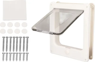 Obrázek produktu pro Klapka pro domácí mazlíčky, magnetická, uzamykatelná, 4 režimy, tichá, automatická pro kočky v kleci