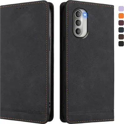Obrázek produktu pro Pouzdro pro Motorola Moto G51 5G, retroPolyuretankožené flip pouzdro s stojánkem a přihrádkami na karty Černý