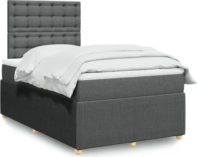 Produktbild von Maison Exclusive - Boxspringbett mit Matratze Dunkelgrau 120x200 cm Stoff